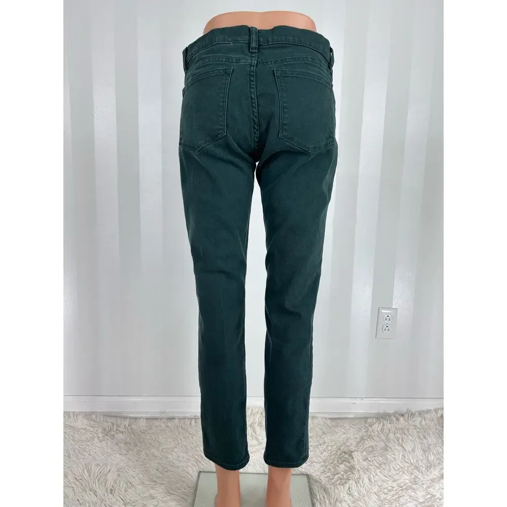J.Crew Green Skinny Ankle Jeans Sz 27